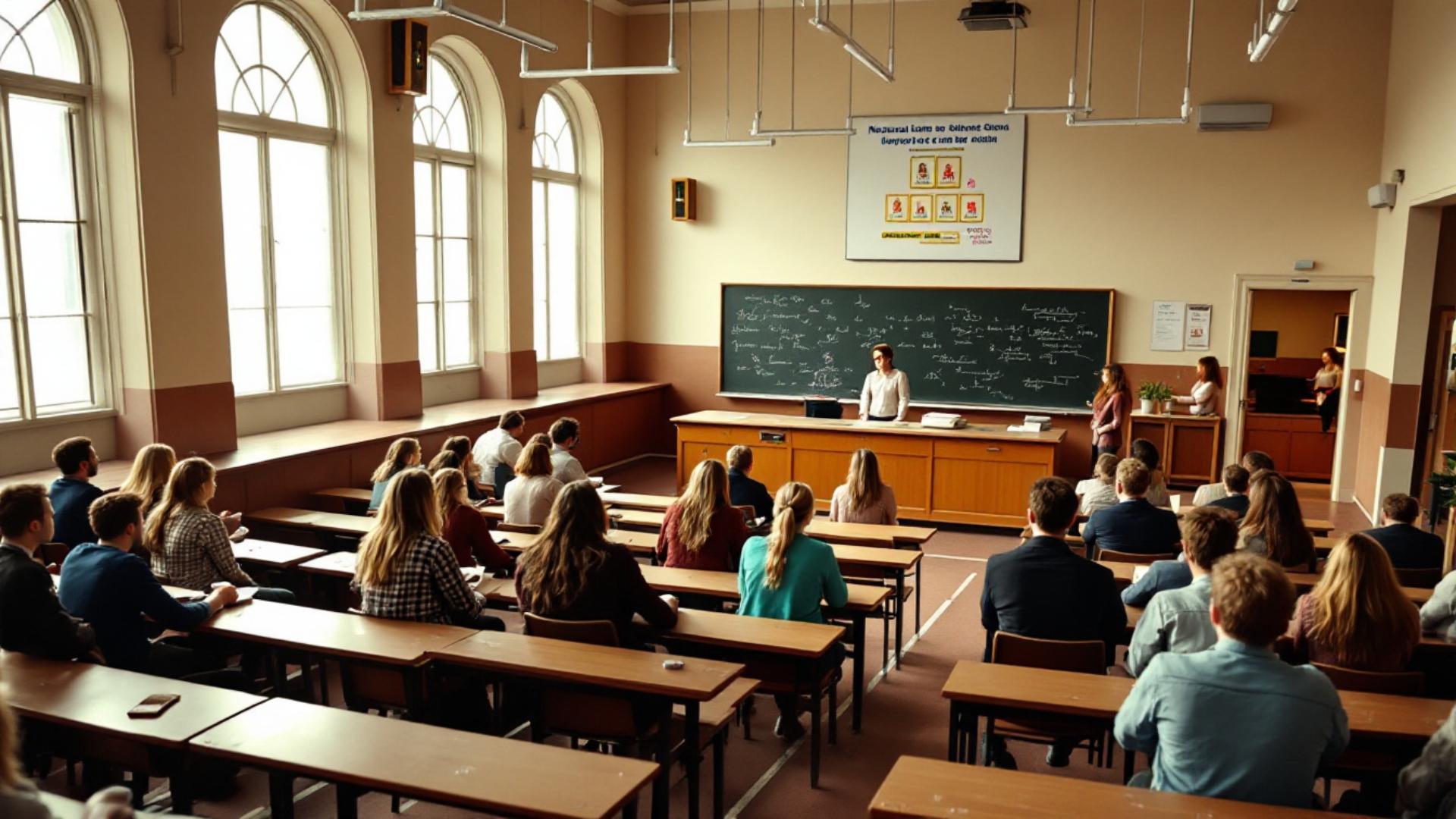 Classroom, Class, Room, Building, Event, Education, Seminar, Lecture, Private school, State school, Person