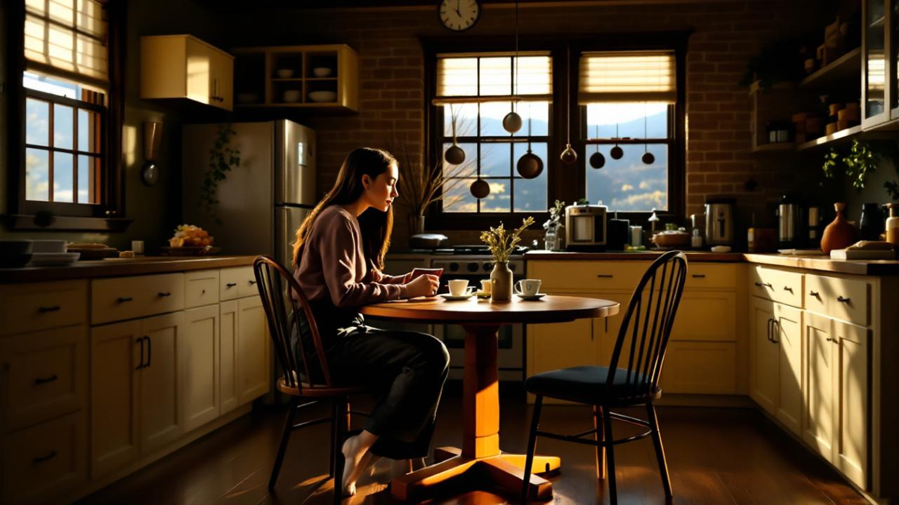 Furniture, Cabinetry, Chair, Window, Lighting, Table, Interior design, Wood, Drawer, Flooring