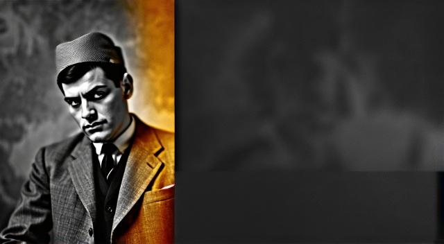 AI portrait of bold head Vladimir Mayakovsky