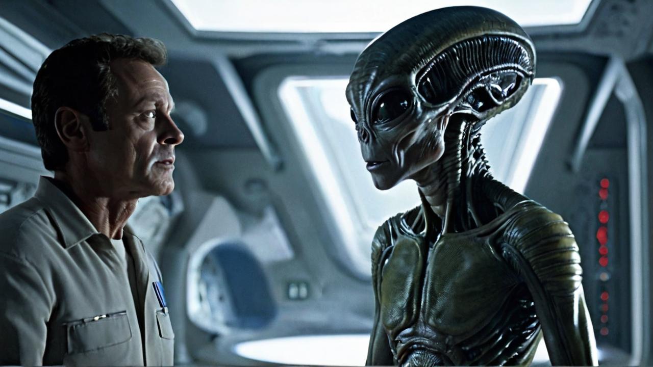alien turns into human