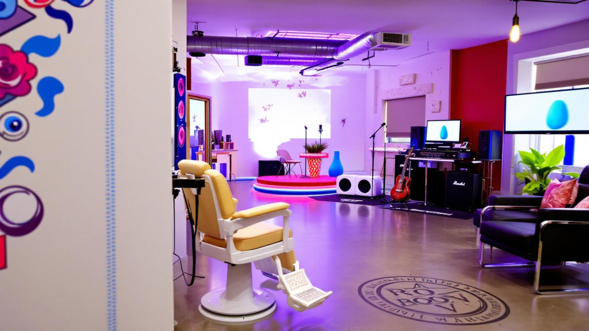 purple, property, room, beauty salon, interior design, real estate