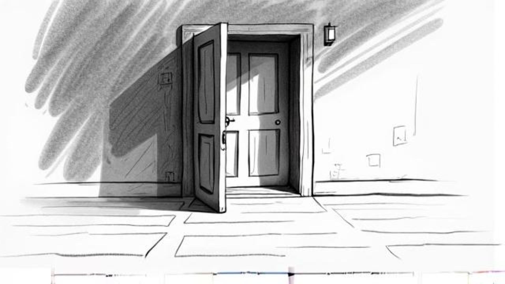 Door, Flat, man