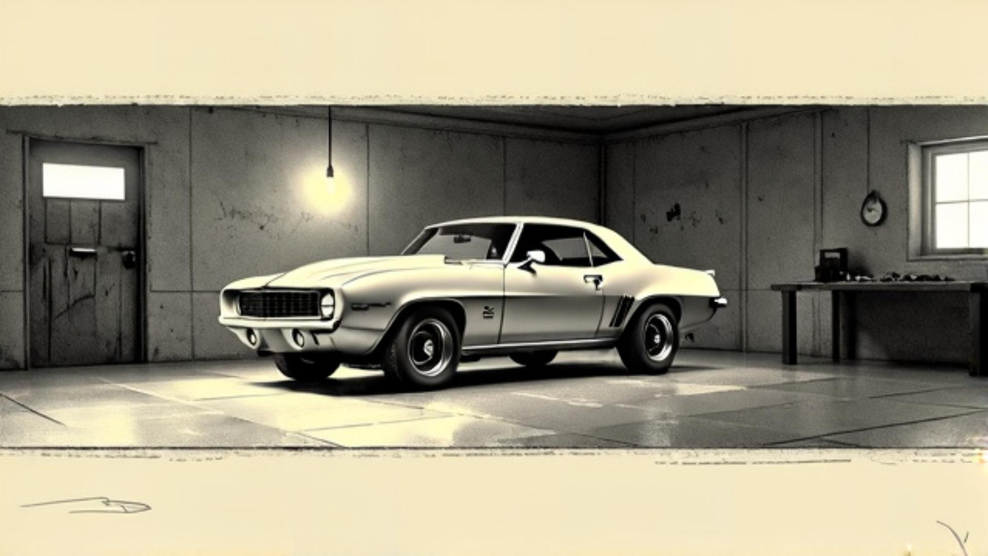 car in garage