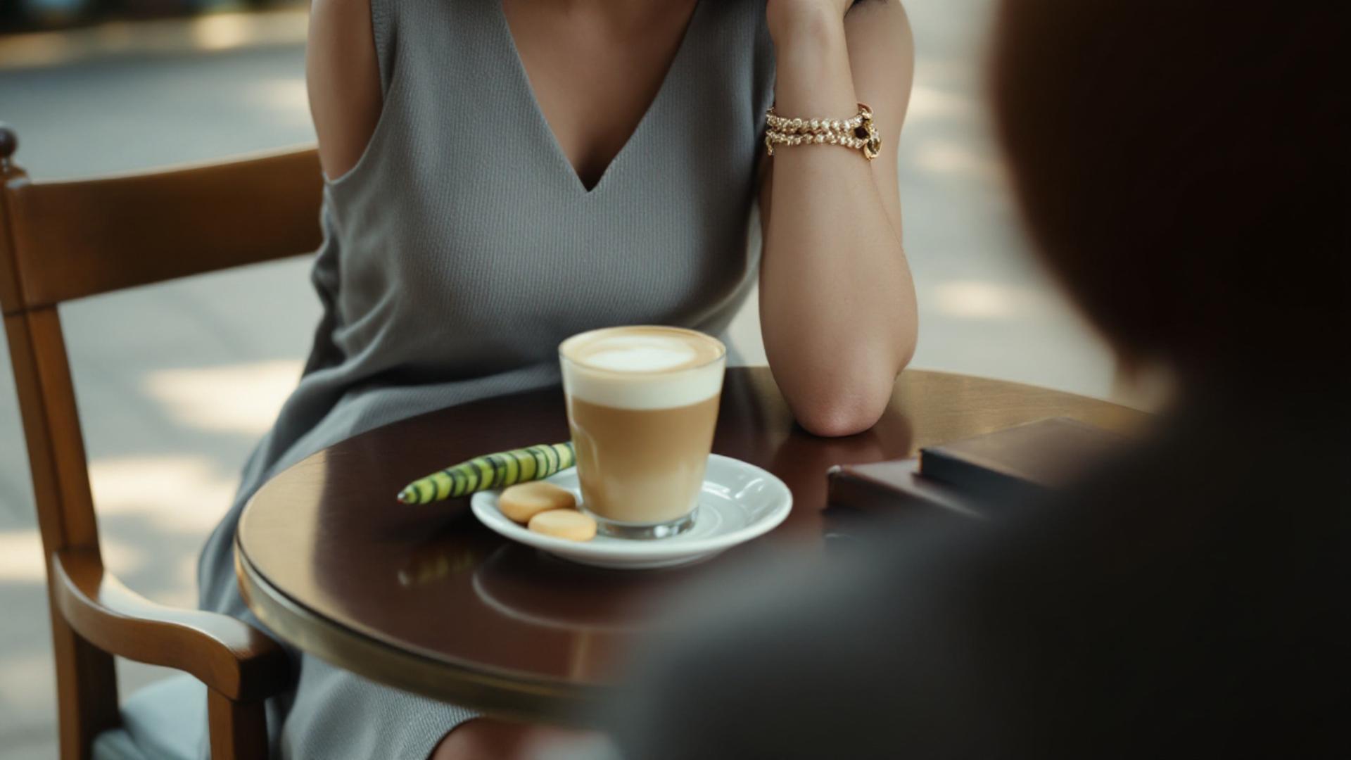 arabic woman sit cafe