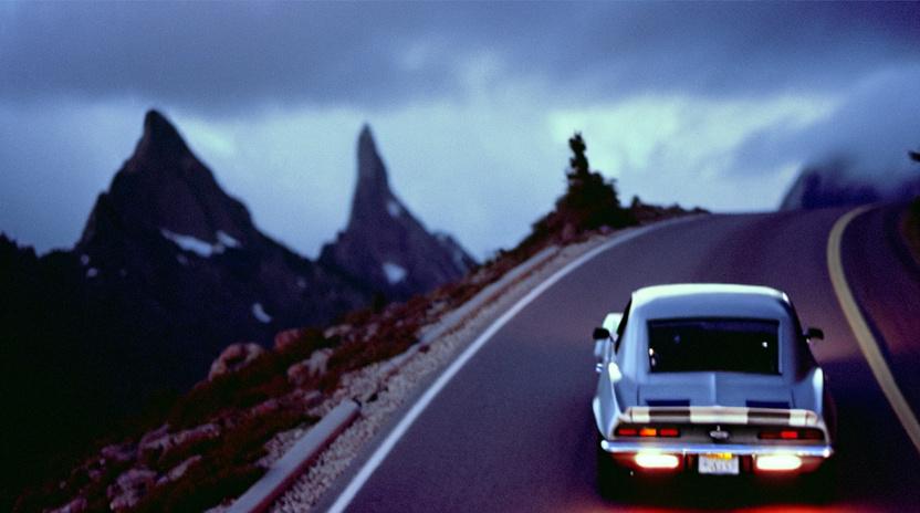 car and mountains