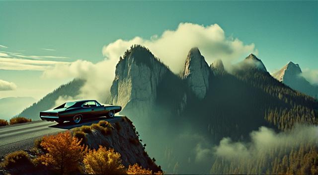 car road mountains