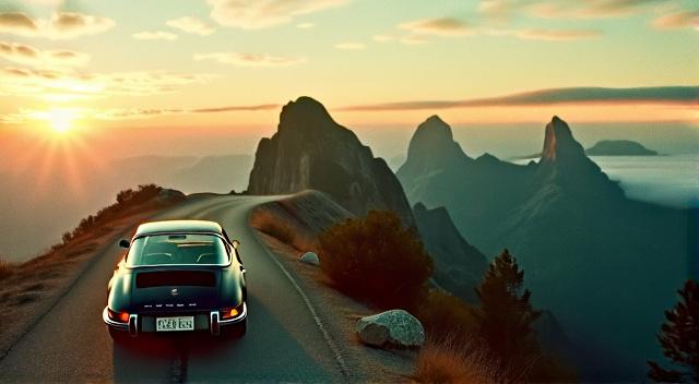 car road mountains