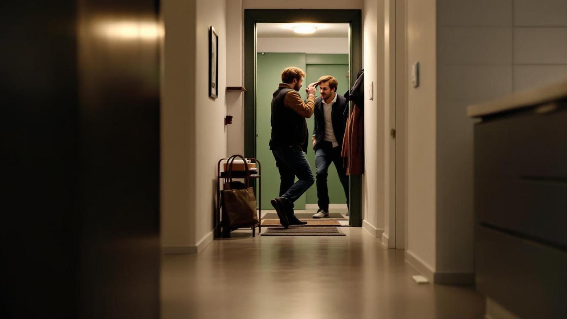 Door, Flat, man