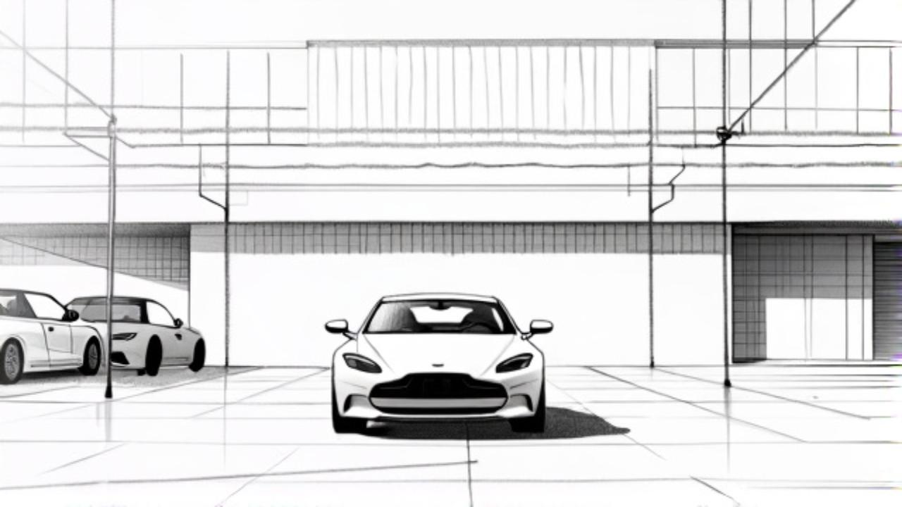 Vehicle, Parking, Car, Parking lot, Lighting, Automotive lighting, City car, Building, Compact car, City