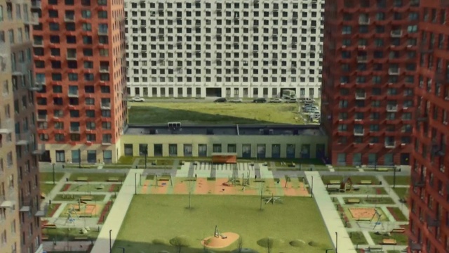 Video Reference N1: Building, Window, Urban design, Field house, City, Tower block, Grass, Stadium, Landmark, Condominium
