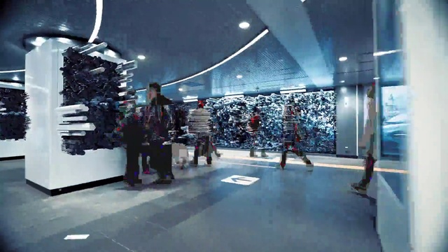 Video Reference N4: Glass, Art, Retail, Fun, Leisure, City, Space, Event, Electric blue, Visual arts