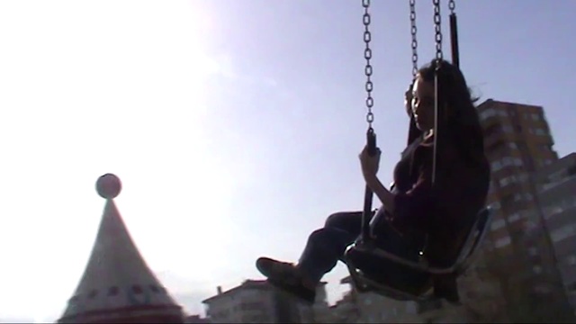 Video Reference N20: Sky, Cloud, City, Pole, Finial, Recreation, Swing, Cone, Happy, Rope