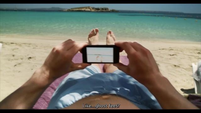 Video Reference N1: vacation, sun tanning, beach, summer, sand, sea, sky, fun, leisure, hand, Person