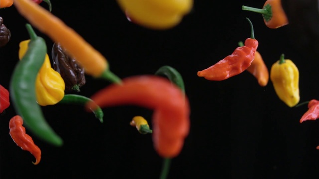 Video Reference N2: Habanero chili, Plant, Flowering plant, Flower, Malagueta pepper, Peperoncini, Tabasco pepper, Bell peppers and chili peppers, Chili pepper, Cayenne pepper, Person, Indoor, Food, Cake, Holding, Table, Small, Orange, Woman, Black, Man, Plate, Wooden, Broccoli, Head, Bowl, Standing, White, Aquarium, Flora, Dish