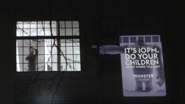 Video Reference N6: poster, darkness, advertising, font, window, night, building