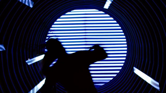 Video Reference N3: Blue, Electric blue, Silhouette, Circle, Person