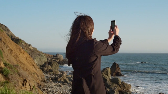Video Reference N2: Photograph, Photography, Coast, Sea, Long hair, Cliff, Coastal and oceanic landforms, Rock, Travel