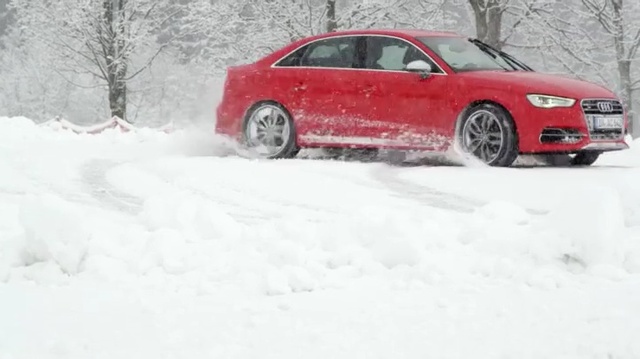 Video Reference N5: Audi, Vehicle, Car, Snow, Mid-size car, Executive car, Winter storm, Winter, Sedan, Person