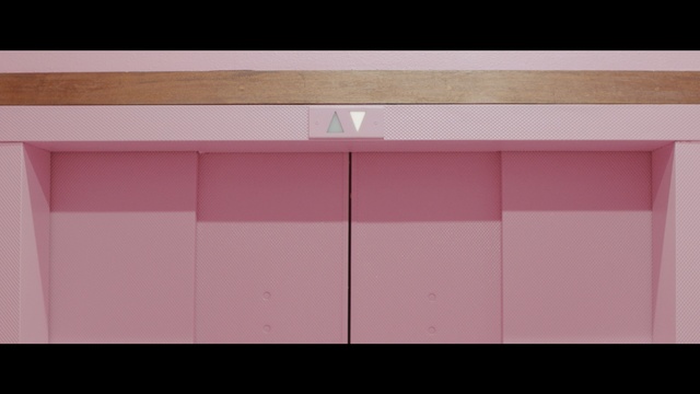 Video Reference N0: pink, red, wall, line, wood stain, wood, angle, door, shelf, floor