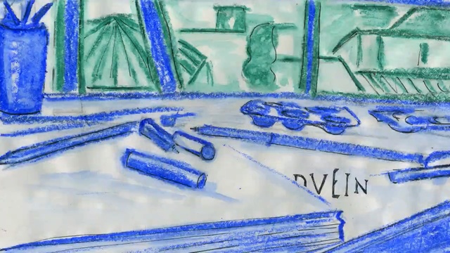 Video Reference N3: blue, textile, material, font, organism, drawing, art, product, Person