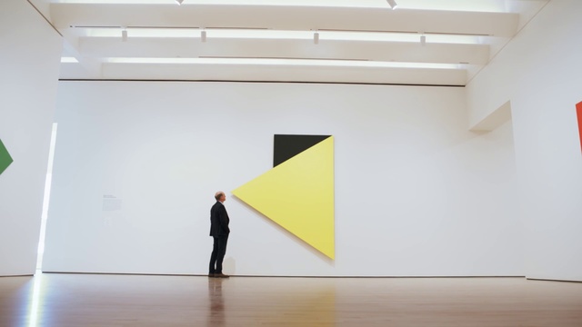 Video Reference N2: Yellow, Line, Standing, Tourist attraction, Modern art, Art, Design, Architecture, Art gallery, Museum