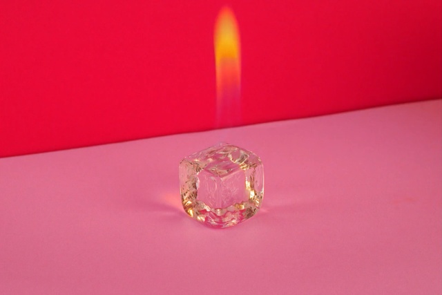 Video Reference N1: Pink, Lighting, Candle, Fashion accessory, Magenta, Ring, Candle holder, Crystal, Metal