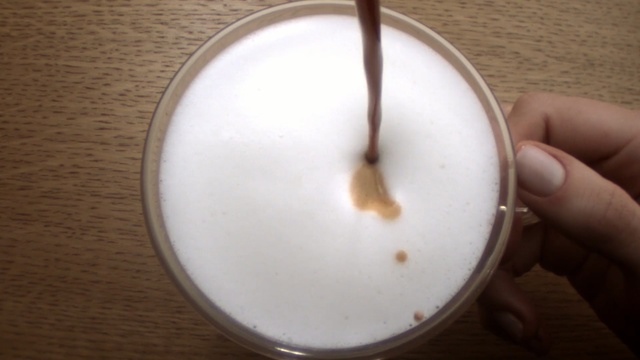 Video Reference N0: cup, drink, milk, latte, cappuccino, tableware, dairy product, cup, coffee