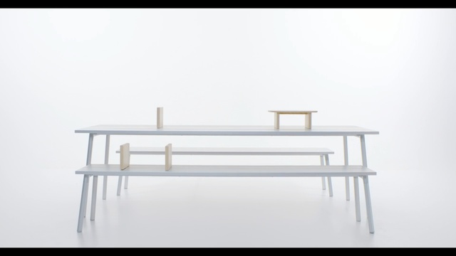 Video Reference N2: Furniture, White, Table, Coffee table, Desk, Rectangle, Chair, Sofa tables, Wood, Still life photography, Person