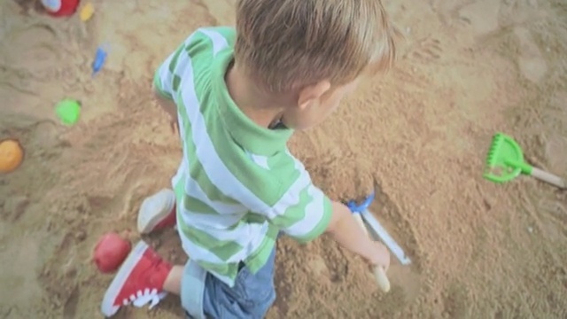 Video Reference N0: child, play, toddler, climbing hold, soil, sand, grass, recreation, fun