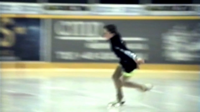 Video Reference N0: skating, ice skating, footwear, player, figure skating, sports, figure skate, sport venue, ice rink, fun