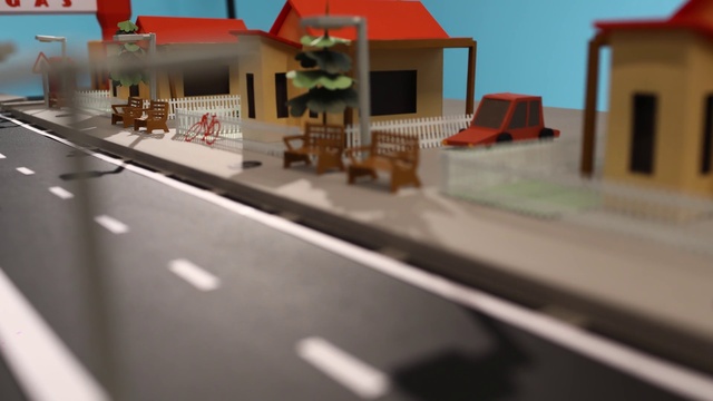 Video Reference N8: Scale model, Road, Infrastructure, Toy, House, Architecture, Vehicle, Building