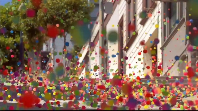 Video Reference N16: Party supply, Confetti, Tree, Plant, Party, Art, Person