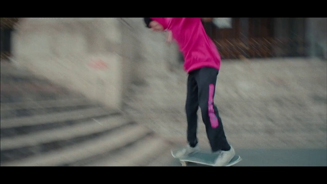 Video Reference N11: Pink, Footwear, Recreation, Skateboard, Fun, Photography, Kick scooter, Sports equipment, Longboard, Human leg