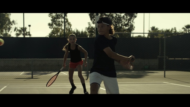 Video Reference N12: mammal, tennis, racquet sport, player, ball game, sports, screenshot, competition event, fun, net, Person