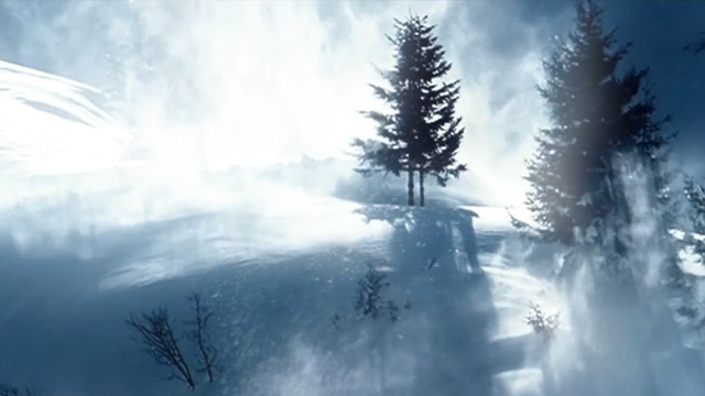 Video Reference N0: sky, winter, nature, freezing, frost, atmosphere, snow, geological phenomenon, mountain range, tree