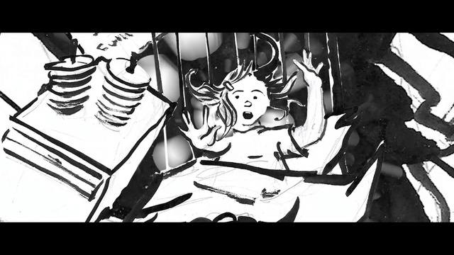 Video Reference N0: Cartoon, Monochrome, Black-and-white, Illustration, Fictional character, Monochrome photography, Photography, Fiction, Animation, Art