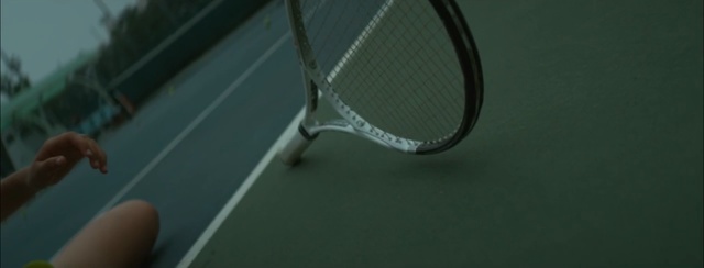 Video Reference N0: racket, strings, tennis racket accessory, rackets, net, tennis equipment and supplies, line, sports equipment, sport venue, sky