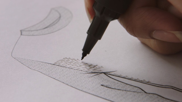Video Reference N1: drawing, finger, material, paper