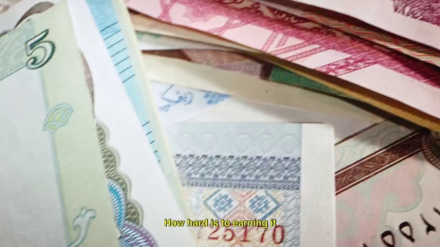 Video Reference N15: Banknote, Cash, Paper, Pink, Money, Currency, Material property, Paper product