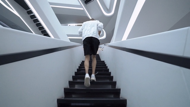 Video Reference N2: architecture, stairs, daylighting, angle, building, Person