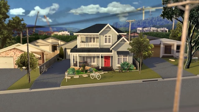 Video Reference N2: Residential area, Home, Property, House, Real estate, Suburb, Building, Neighbourhood, Estate, Sky