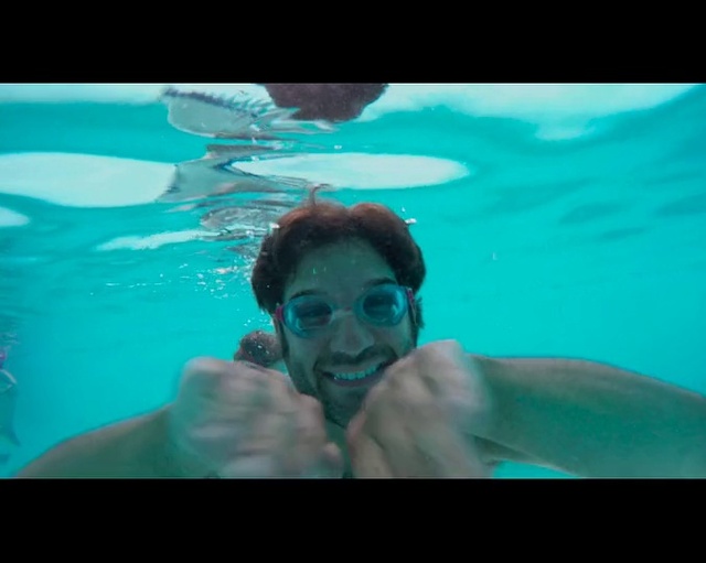 Video Reference N0: Water, Smile, Azure, Swimming pool, Underwater, Gesture, Organism, Happy, Swimmer, Aqua
