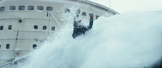 Video Reference N10: Water, Vehicle, Snow, Geological phenomenon, Naval architecture, Blizzard, Person, Outdoor, Man, Riding, Skiing, Surfing, Air, Board, Large, Wave, Boat, Plane, Jumping, Covered, Slope, Hill, Doing, Standing, Trick, White