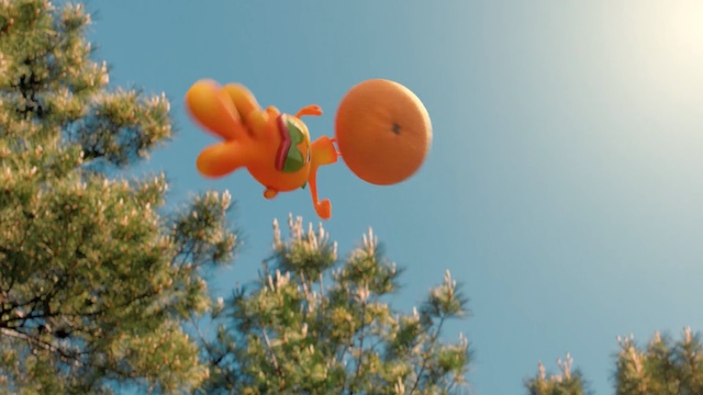 Video Reference N0: sky, leaf, daytime, tree, balloon, branch, computer wallpaper, orange, spring, Person
