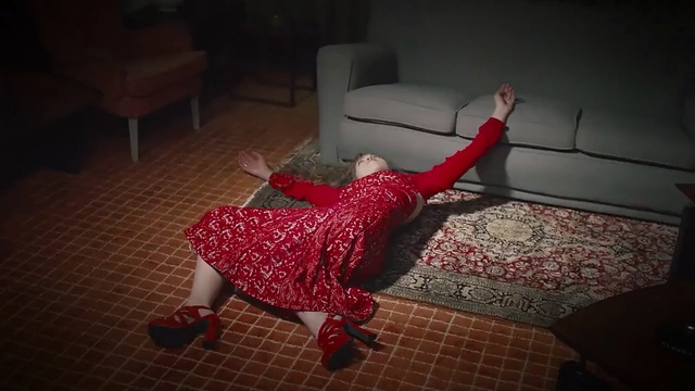 Video Reference N1: Red, Floor, Leg, Flooring, Flesh, Room, Textile, Dress, Chair