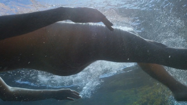 Video Reference N0: Water, Underwater, Organism, Leg, Marine mammal, Hand, Wave, Photography, Swimming, Sea