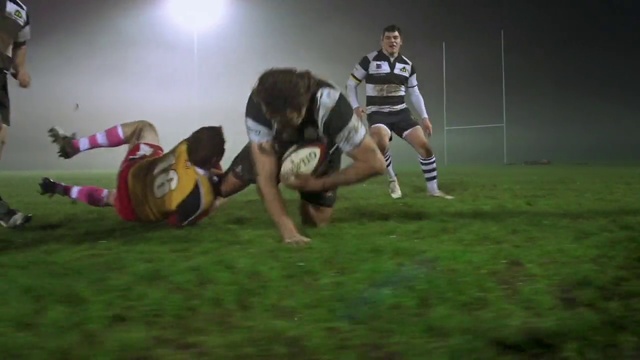 Video Reference N3: Player, Rugby, Tackle, Sports, Rugby union, Team sport, Ball game, Rugby player, Football player, Rugby league