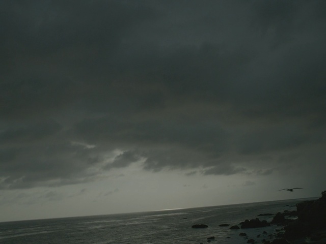 Video Reference N1: sky, horizon, sea, cloud, atmosphere, ocean, shore, calm, storm, wind wave