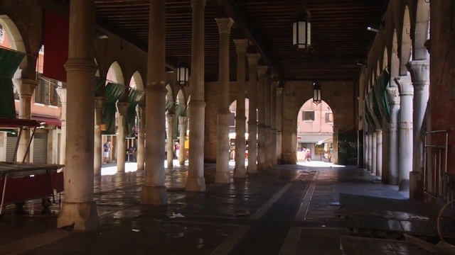 Video Reference N3: Building, Column, Architecture, Arcade, Arch, Place of worship, Hall, Person