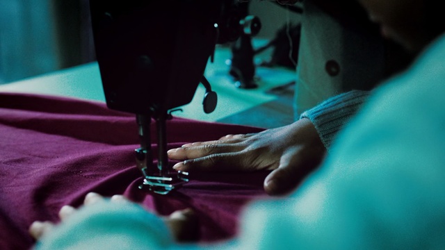 Video Reference N0: Sewing machine, Blue, Turquoise, Sewing, Water, Hand, Nail, Art, Finger, Turquoise